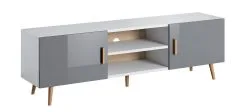 Gala Meble TV-taso Visby, Valkoinen/harmaa