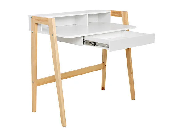 Black Red White Työpöytä BRW Brent, Valkoinen/ruskea 3 Black Red White Työpöytä BRW Brent, Valkoinen/ruskea - Image 3