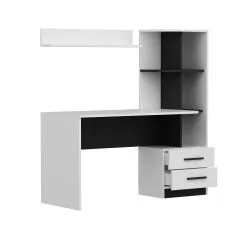 Työpöytä Hyllyllä Kalune Design 382, ​​valkoinen/musta -Olohuoneen kalusteet myymälä tyopoyta hyllylla kalune design 382 valkoinenmusta 26f21 hinta reference