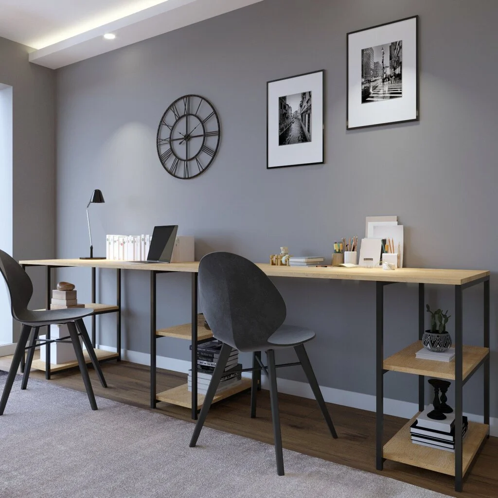 Työpöytä Kalune Design Sade, Ruskea/musta 6 Työpöytä Kalune Design Sade, Ruskea/musta - Image 6