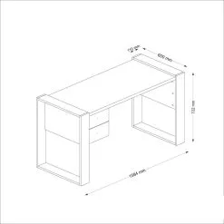 Työpöytä Lord, Valkoinen/ruskea -Olohuoneen kalusteet myymälä tyopoyta lord valkoinenruskea a3d41 palaute reference