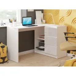 Työpöytä NORE A7, Oikea, Valkoinen/vaaleanharmaa. -Olohuoneen kalusteet myymälä tyopoyta nore a7 oikea valkoinenvaaleanharmaa b3a8d halvempi reference