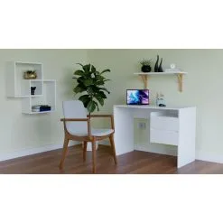 Työpöytä NORE Taco 3, Valkoinen -Olohuoneen kalusteet myymälä tyopoyta nore taco 3 valkoinen 1153f palaute reference