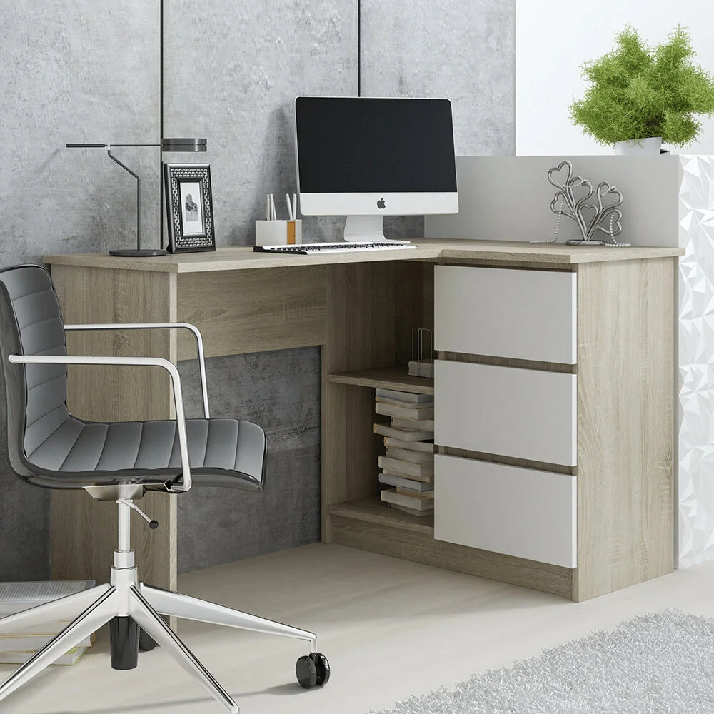 Työpöytä Selsey Geranio, Tammen Väri/valkoinen 2 Työpöytä Selsey Geranio, Tammen Väri/valkoinen - Image 2