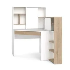 Työpöytä Tvilum Function Plus 138, Valkoinen/ruskea