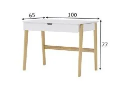 Työpöytä, Valkoinen/ruskea -Olohuoneen kalusteet myymälä tyopoyta valkoinenruskea c2a13 netistai reference