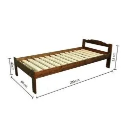 Uku Massiivipuusta Valmistettu Sänky, 80 Cm X 200 Cm, Tumma