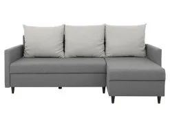 Black Red White Universaali Pehmeä Kulmasohva BRW Fido, Harmaa,