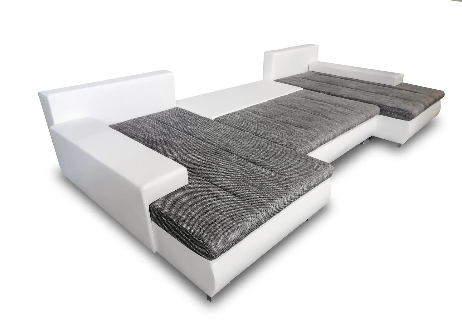 Universaali Pehmeä Kulmasohva Solano U 105, Harmaa/valkoinen 2 Universaali Pehmeä Kulmasohva Solano U 105, Harmaa/valkoinen - Image 2