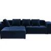 Universaali Pehmeä Kulmasohva Micadoni Home Margo L, Sininen