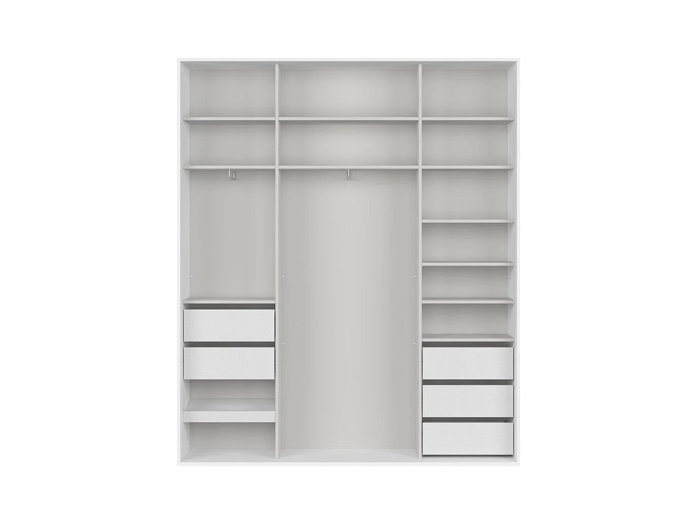 Black Red White Vaatekaappi BRW Flex 200x45, Valkoinen 3 Black Red White Vaatekaappi BRW Flex 200x45, Valkoinen - Image 3