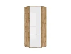 Black Red White Vaatekaappi BRW Zele 2D, Ruskea/valkoinen