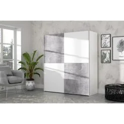 Vaatekaappi Forte Out, Valkoinen/harmaa, Valkoinen Harmaa -Olohuoneen kalusteet myymälä vaatekaappi forte out valkoinenharmaa 78a1d osta reference