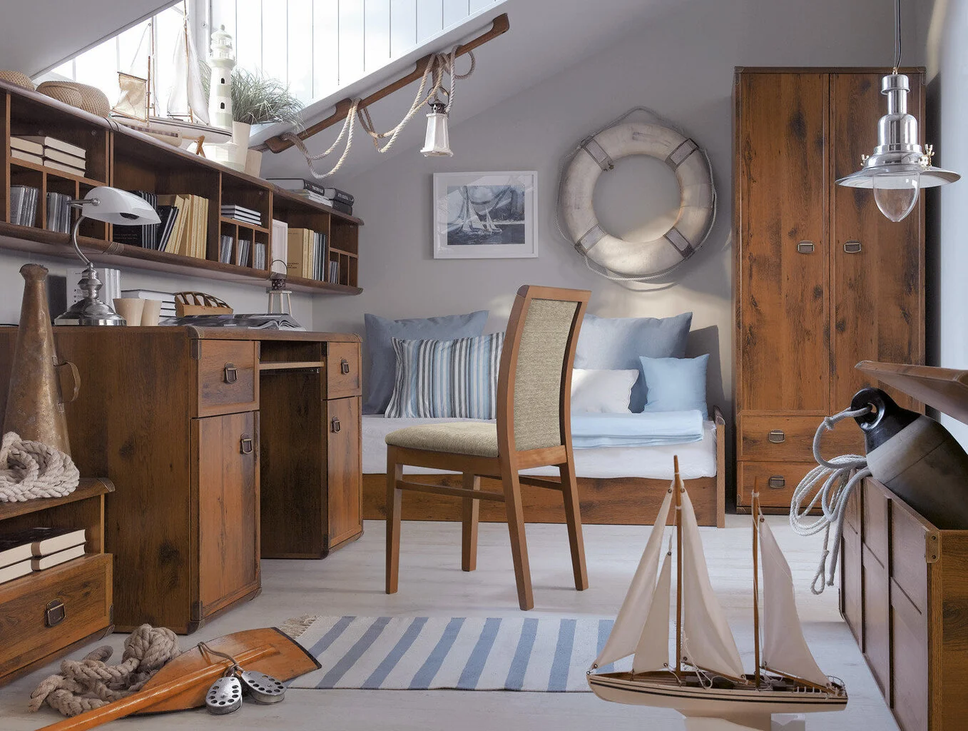 Black Red White Vaatekaappi Kahdella Ovella Indiana, Ruskea 6 Black Red White Vaatekaappi Kahdella Ovella Indiana, Ruskea - Image 6