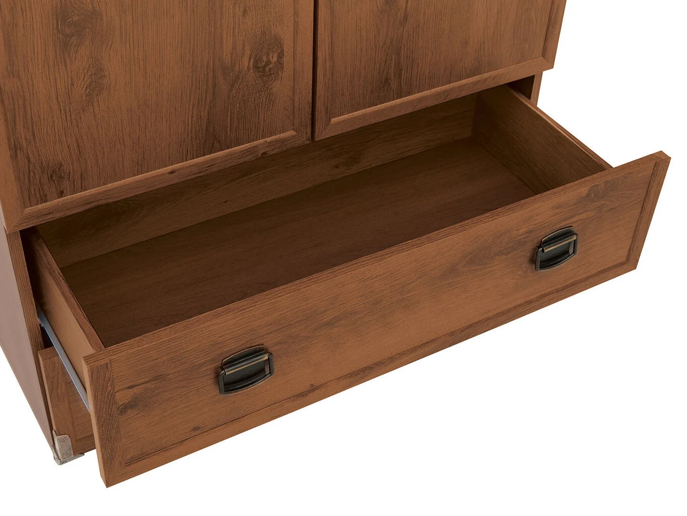 Black Red White Vaatekaappi Kahdella Ovella Indiana, Ruskea 4 Black Red White Vaatekaappi Kahdella Ovella Indiana, Ruskea - Image 4