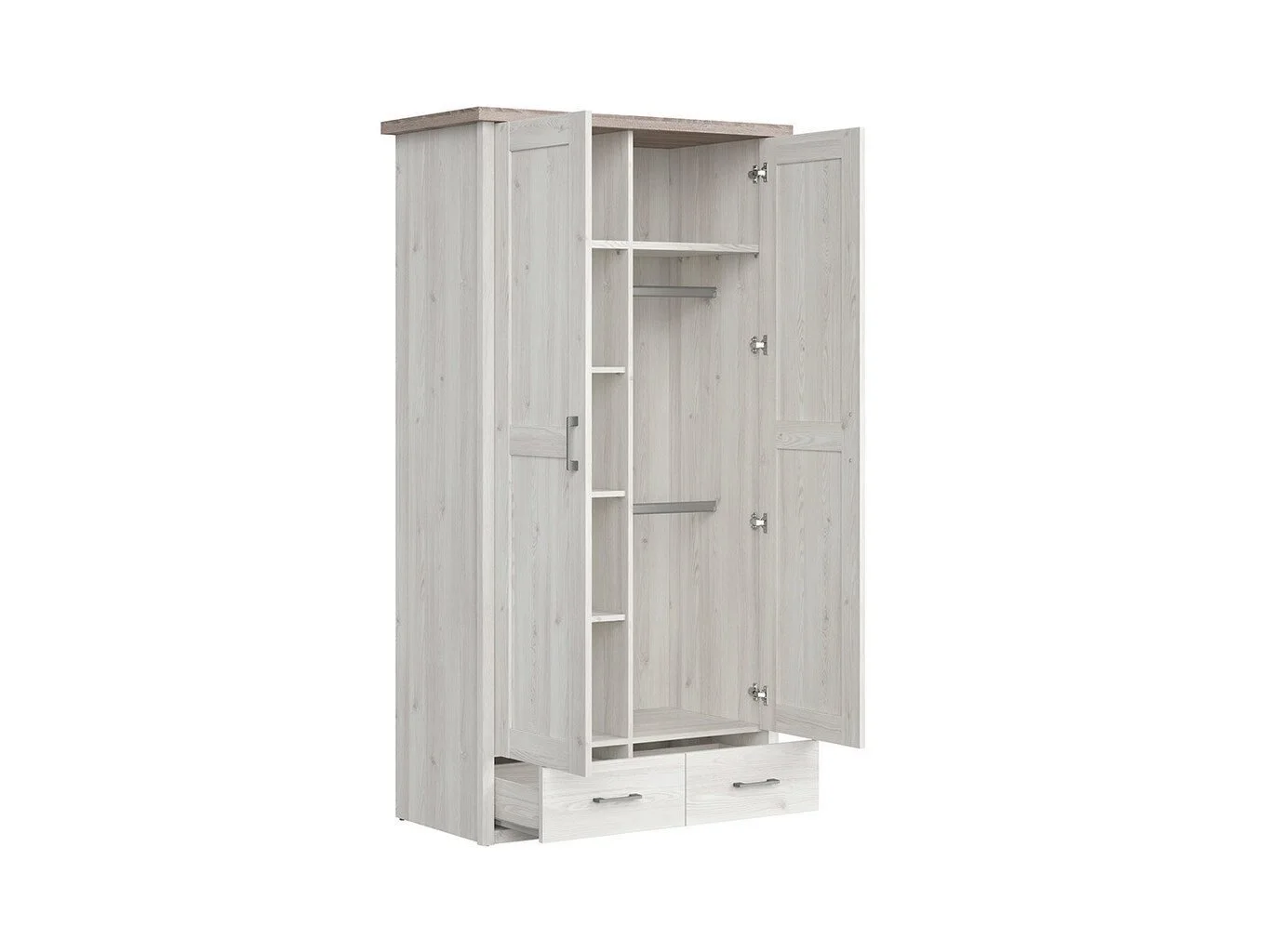 Black Red White Vaatekaappi Luca Baby, Harmaa 3 Black Red White Vaatekaappi Luca Baby, Harmaa - Image 3