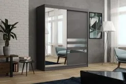 Vaatekaappi NORE Henry 160, Tummanharmaa -Olohuoneen kalusteet myymälä vaatekaappi nore henry 160 tummanharmaa 247fe hinta reference