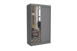 Vaatekaappi NORE John 120, Tummanharmaa-