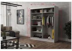 Vaatekaappi NORE Rob 180, Tammi 7 Vaatekaappi NORE Rob 180, Tammi -Olohuoneen kalusteet myymälä vaatekaappi nore rob 180 tammi f390a palaute reference