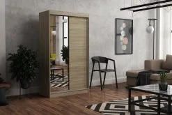 Vaatekaappi NORE Tom 100, Harmaa