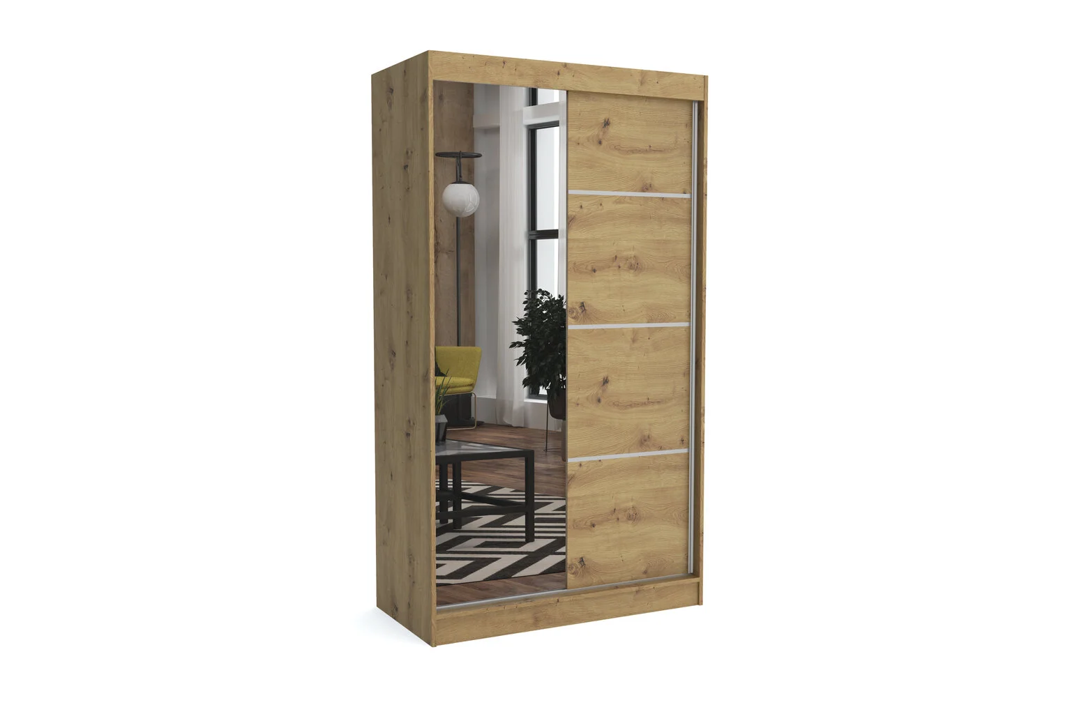 Vaatekaappi NORE Tom 100, Harmaa 2 Vaatekaappi NORE Tom 100, Harmaa - Image 2