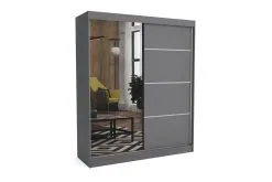 Vaatekaappi NORE Tom 180, Tummanharmaa