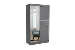 Vaatekaappi NORE Tom2 120, Tummanharmaa