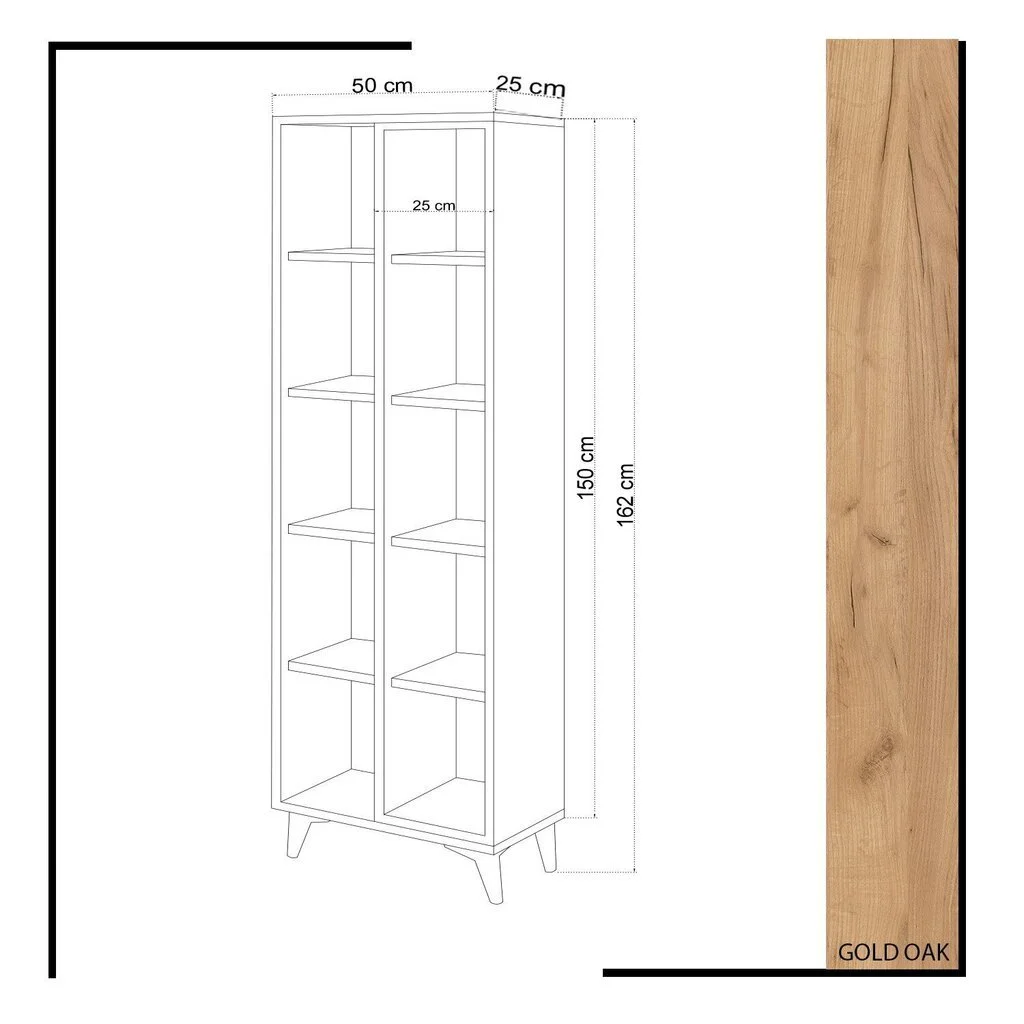 Vapaasti Seisova Hylly Kalune Design Enzamu, Valkoinen/ruskea 4 Vapaasti Seisova Hylly Kalune Design Enzamu, Valkoinen/ruskea - Image 4