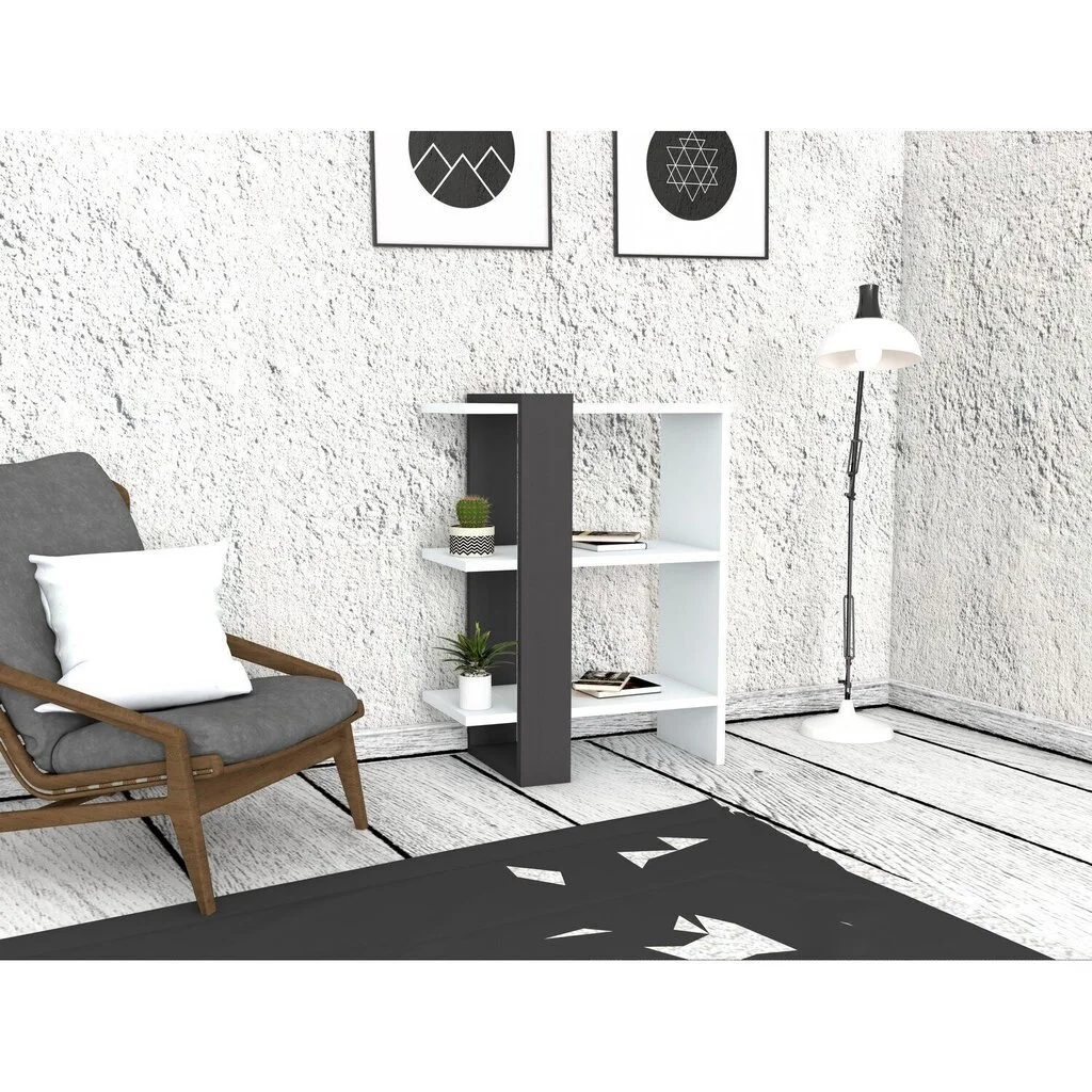 Vapaasti Seisova Hylly Kalune Design Funda, Valkoinen/harmaa 1 Vapaasti Seisova Hylly Kalune Design Funda, Valkoinen/harmaa