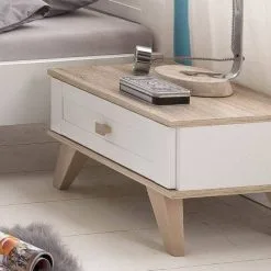 Aatrium VICTOR B03697 YÖPÖYTÄ, VALKOINEN/TAMMI#Ns