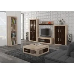 Meblocross Vitriini Blood 2DSW, Vaalea Tammi / Tumma Tammi -Olohuoneen kalusteet myymälä vitriini blood 2dsw vaalea tammi tumma tammi fca2a netistai reference