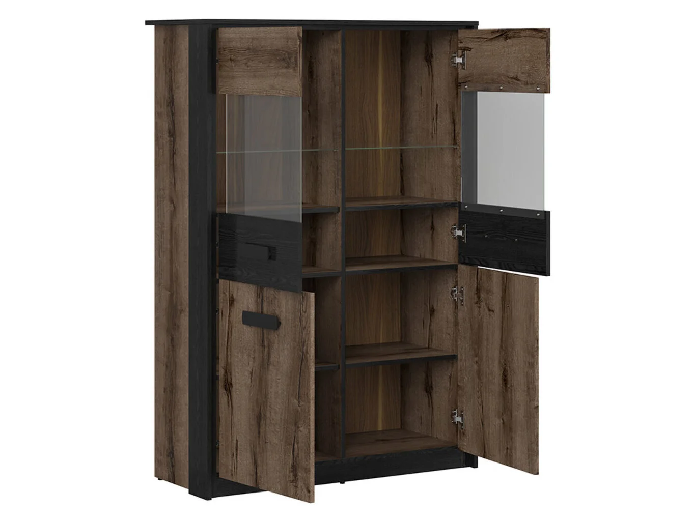 Black Red White Vitriini BRW Kassel, Ruskea/musta 2 Black Red White Vitriini BRW Kassel, Ruskea/musta - Image 2