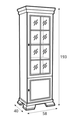 Gala Meble Vitriini Kora KRW 1, Valkoinen 5 Gala Meble Vitriini Kora KRW 1, Valkoinen -Olohuoneen kalusteet myymälä vitriini kora krw 1 valkoinen b9aab netistai reference