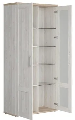 Black Red White Vitriini Romance REG1D1W, Valkoinen/ruskea -Olohuoneen kalusteet myymälä vitriini romance reg1d1w valkoinenruskea ca11c netistai reference