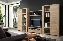 Forte Vitriinikaappi Calpe, Sonoma Tammi 3 Forte Vitriinikaappi Calpe, Sonoma Tammi -Olohuoneen kalusteet myymälä vitriinikaappi calpe sonoma tammi 3f3e3 hinta reference