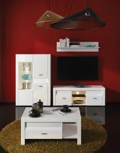 ML Meble Vitriinikaappi Arko 04, Valkoinen -Olohuoneen kalusteet myymälä vitrina arko 04 balta 8945b netistai reference