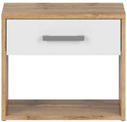 Black Red White Yökaappi Matos, Valkoinen/tammi 2 Black Red White Yökaappi Matos, Valkoinen/tammi - Image 2