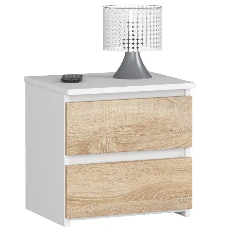 Yökaappi NORE CL2 40 Cm, Valkoinen / Tammi 1 Yökaappi NORE CL2 40 Cm, Valkoinen / Tammi