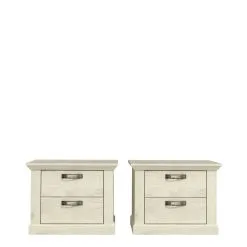 Yöpöydät Forte Kashmir Merkamueble KSMK021ST, Valkoinen