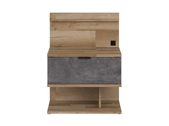 Black Red White Yöpöytä BRW Arica L, Ruskea/harmaa. 2 Black Red White Yöpöytä BRW Arica L, Ruskea/harmaa. - Image 2