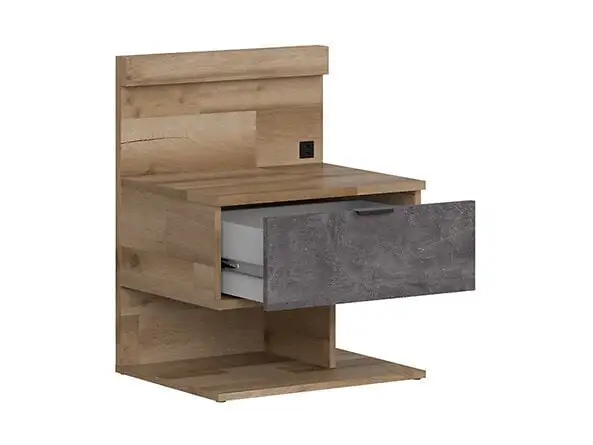 Black Red White Yöpöytä BRW Arica L, Ruskea/harmaa. 3 Black Red White Yöpöytä BRW Arica L, Ruskea/harmaa. - Image 3