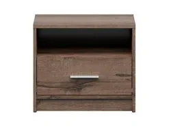 Black Red White Yöpöytä BRW Nepo Plus 1S, Ruskea