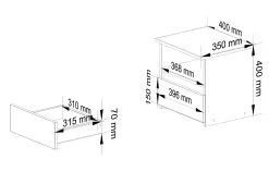 Akord Yöpöytä CL1, Ruskea/valkoinen -Olohuoneen kalusteet myymälä yopoyta cl1 ruskeavalkoinen 3432a palaute reference