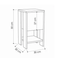 Yöpöytä Kalune Design 776 (I), 55 Cm, Ruskea/musta -Olohuoneen kalusteet myymälä yopoyta kalune design 776 i 55 cm e566a palaute reference