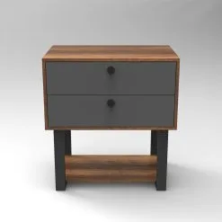 Yöpöytä Kalune Design MN03, Ruskea/harmaa -Olohuoneen kalusteet myymälä yopoyta kalune design mn03 ruskeaharmaa cb8d8 halvempi reference