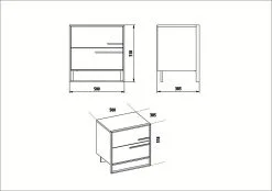 Yöpöytä Kalune Design Polka, Valkoinen / Kultainen -Olohuoneen kalusteet myymälä yopoyta kalune design polka valkoinen kultainen 1aefb netistai reference