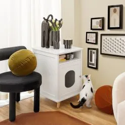 SoBuy Yöpöytä - Kissan Maja SoOsta HAT01-W, Valkoinen -Olohuoneen kalusteet myymälä yopoyta kissan maja soosta hat01 w valkoinen 9fbe6 halvempi reference