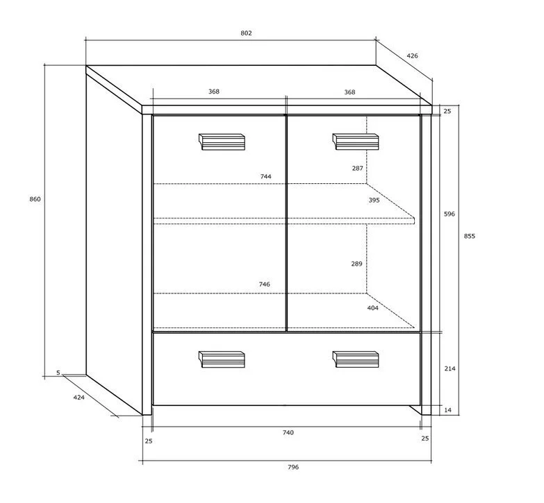 Meblocross Yöpöytä Kitty 03, Tammi / Valkoinen. 2 Meblocross Yöpöytä Kitty 03, Tammi / Valkoinen. - Image 2