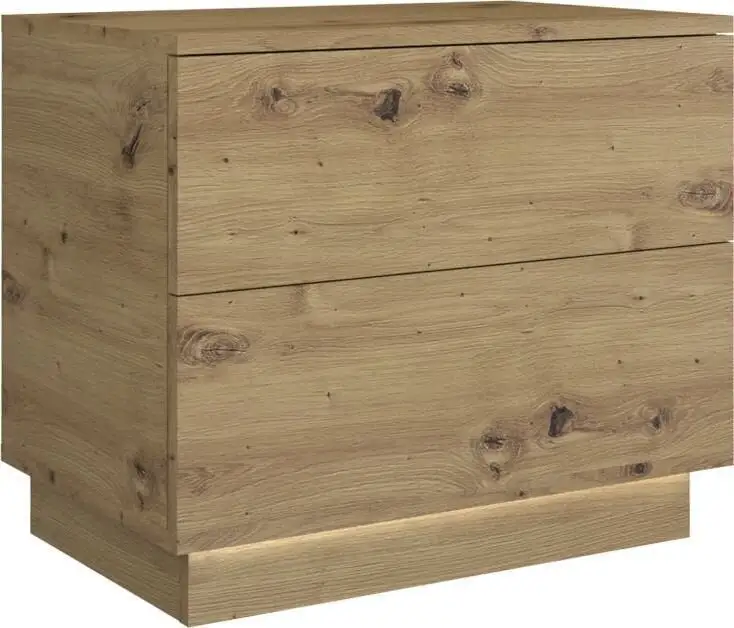 Yöpöytä LED-valolla Sela S2, Ruskea 1 Yöpöytä LED-valolla Sela S2, Ruskea