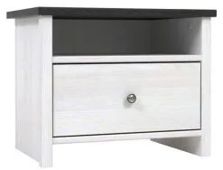 Black Red White Yöpöytä Porto 1S/50, Valkoinen